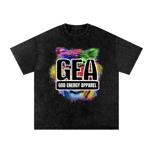 Snow Washed Oversized Cotton T-Shirt